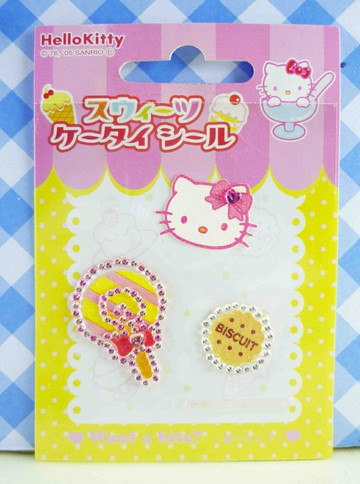 【震撼精品百貨】Hello Kitty 凱蒂貓 KITTY立體鑽貼紙-餅乾糖 震撼日式精品百貨