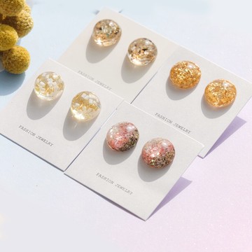 立體風MER村田倫子少女心日系紅人款透明日本耳釘耳夾耳環1入