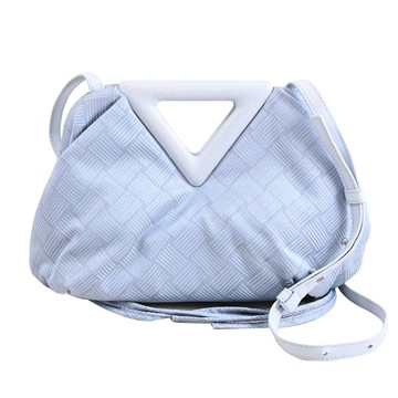 BOTTEGA VENETA 658638 THE POINT編織緹花兩用包.淺藍