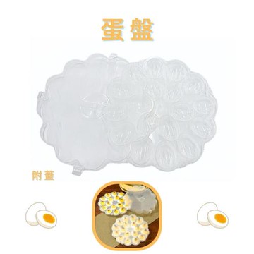 GS金德恩-台灣製造 18顆蛋盤 18顆 半熟蛋盤 淺蛋盤 雞蛋容器 雞蛋點心盤 分格蛋盤 蛋盒 造型盤 派對食物盤