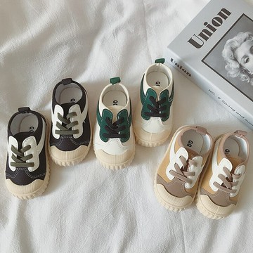 韓國帆布鞋軟底兒童休閑鞋春秋季男女童幼兒園寶寶單鞋一腳蹬板鞋