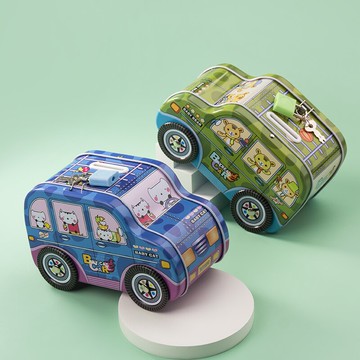 卡通汽車儲蓄罐 只進不出可存可取兒童網紅大容量存錢罐 生日禮物