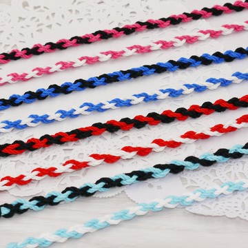 噗妃糖-純手工編織 幸運手環 衝浪腳環 腳繩T(棉線四股編織)