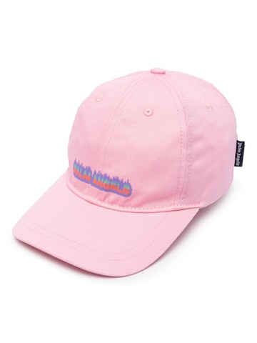Palm Angels Kids - Flames baseball cap - kids - Cotton - I - Pink