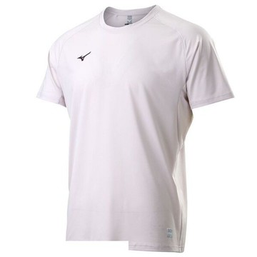 Mizuno 男 短袖 T恤 運動 休閒 訓練 跑步 舒適 抗紫外線 美津濃 燕麥白 [32TAB00902]