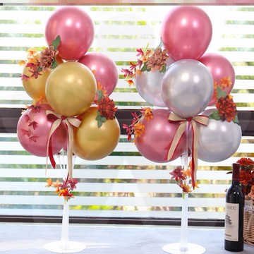 生日氣球裝飾女寶公主風周歲派對發光裝飾場景布置背景墻女孩兒童