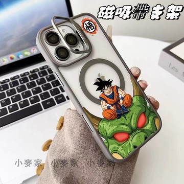 《動漫七龍珠》 磁吸鏡頭金屬支架手機殼 iPhone 17 16 15 14 13 12 11 Pro Max保護殼