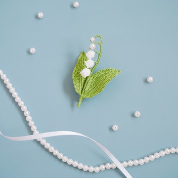 鈴蘭胸針　花/ 手工 / 手工編織 / 繡花線