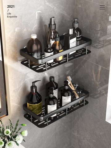 壁掛置物架 衛生間置物架免打孔廁所洗手間洗漱台用品大全浴室收納洗澡間壁掛 【CM6931】