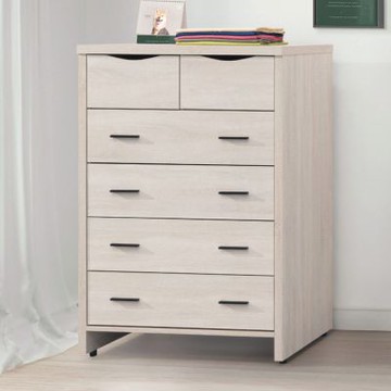 文創集 海島灣3尺六抽斗櫃-89x52x123cm免組