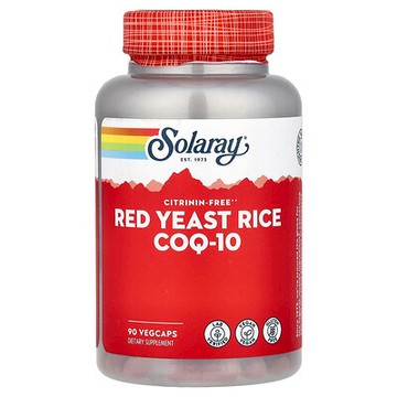 Solaray, 紅麴+輔酶Q-10膠囊，90粒