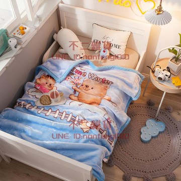 兒童毛毯雙層加厚寶寶蓋毯幼稚園小被子秋冬季空調珊瑚絨毯子【不二雜貨】