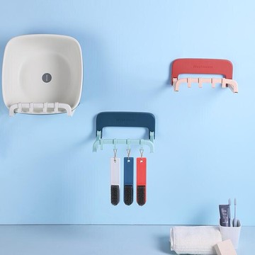 浴室置物架 臉盆架壁掛衛生間置物架浴室廁所盆子收納架免打孔洗臉盆架子