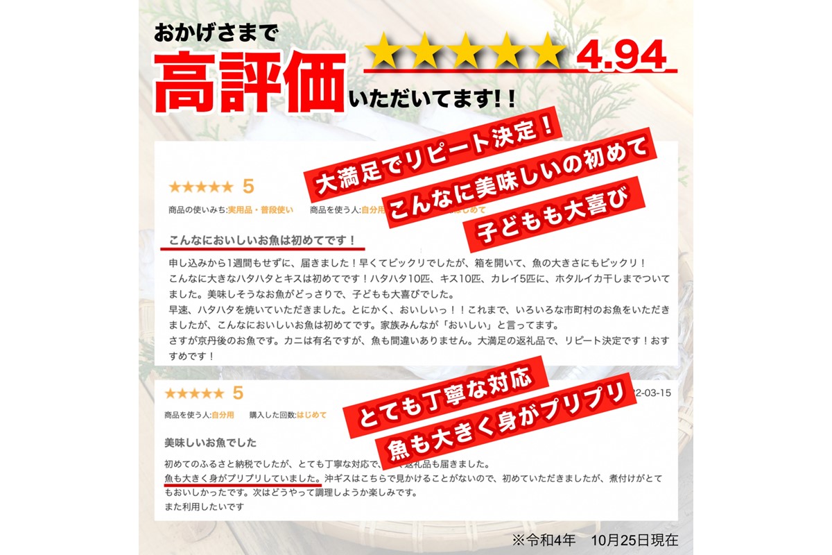 京丹後の地元魚屋が作ったお任せ干物セット（冷凍） 3種　不揃いなど訳あり干物詰め合わせセット