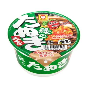 東洋水産 マルちゃん  緑の豆たぬき  天そば  東  カップ  45g  x  12