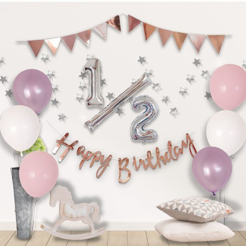 ハーフバースデー 1 2 バルーン キット 飾り 誕生日 6か月 バルーン 飾り 風船 ハッピーバースデー Happy Birthday 通販 Lineポイント最大get Lineショッピング