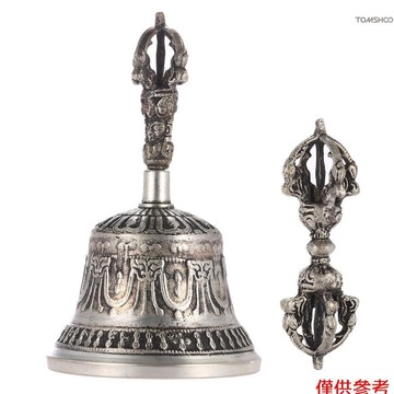 Winn 手工製作的藏傳佛教寺廟冥想唱歌鈴與多傑金剛杵佛教練習樂器