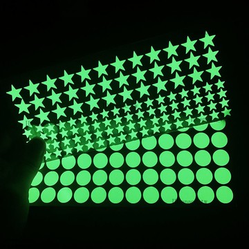 【1.2萬人好評】夜光圓點髮光貼紙熒光星星墻貼客廳臥室家居宿捨開關墻麵裝飾貼畵