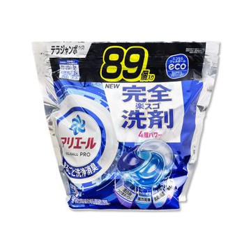 日本P&G-強洗淨去污消臭洗衣槽防霉4D洗衣膠囊89顆/袋(全洗衣機型適用,室內晾曬防臭,家庭號補充包)