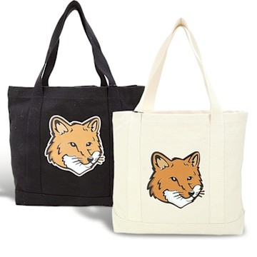 Maison Kitsune 法國小狐狸印花肩背帆布包-2色可選