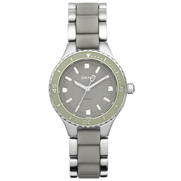 DKNY 柔情風姿典雅晶鑽腕錶(灰)