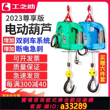【台灣公司 可開發票】微型電動吊車220v升降機 家用可攜式遙控提升機 多功能起重工具