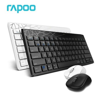 【享最高折300】Rapoo雷柏 8000T 一對三 藍牙+2.4G 無線靜音鍵鼠組-黑/白
