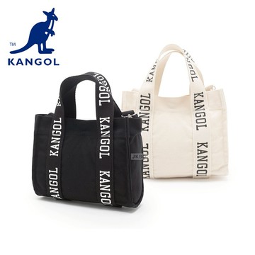 KANGOL 英國 袋鼠 字串LOGO帆布吐司包 可側背【65551708】 包包 斜背包