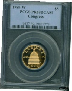 アンティークコイン コイン 金貨 銀貨 CONGRESS COMMEMORATIVE PROOF GOLD COIN PCGS PR69 PF69 PR-69 1989-W