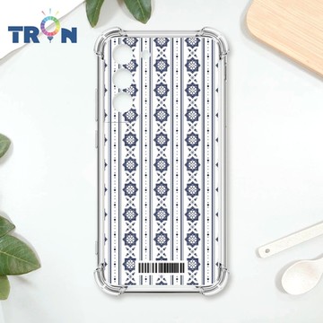 TRON 三星 S22 幾何復古花磚D款 四角防摔載具殼 軟殼 手機殼