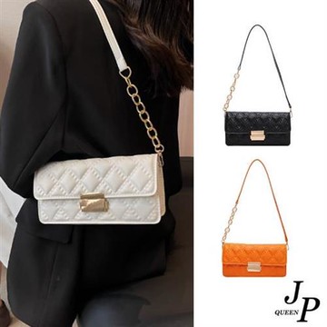 Jpqueen 優雅大方菱格肩斜背手提女用包(5色可選)