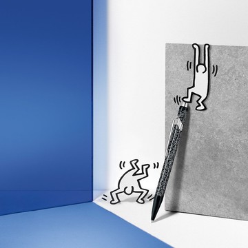 849 KEITH HARING 卡達 經典原子筆 黑色限量款