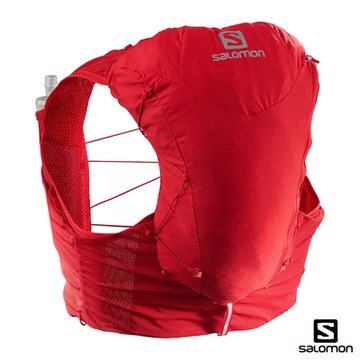 官方直營 Salomon ADV SKIN 12 水袋背包組 枸杞紅/烏木黑