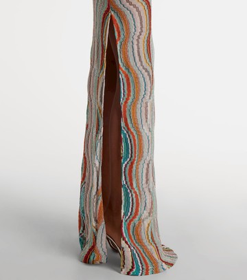 Missoni Wave open-back lamé maxi dress