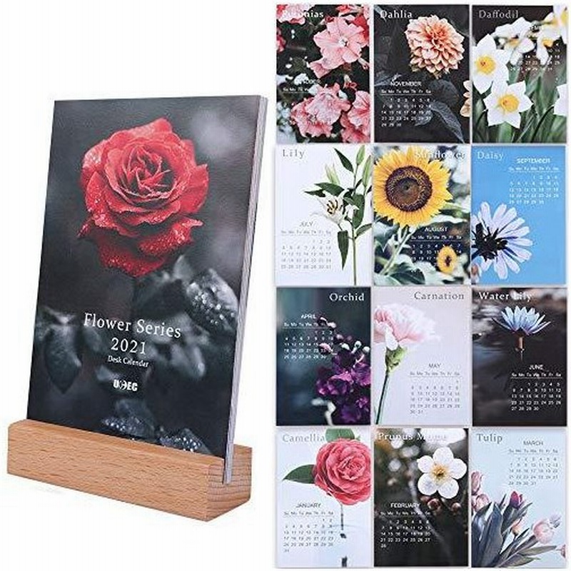Ucec 21年 カレンダー 卓上 花写真カレンダー 卓上 デスク 飾り 写真ホルダー 通販 Lineポイント最大get Lineショッピング