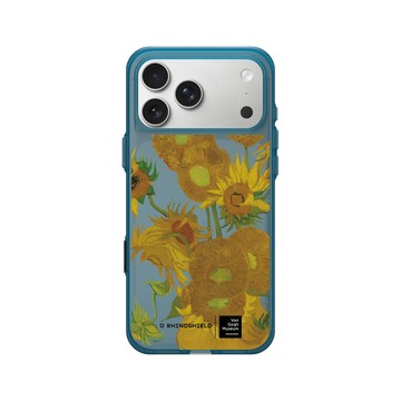 iPhone 17 Pro Max Clear (相機按鈕) 夜幕藍 - Van Gogh Museum - 向日葵-透明