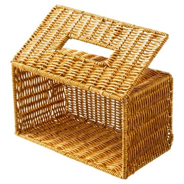 comet Home 藤編衛生紙盒 26 x 14 x 13cm  1個  棕色