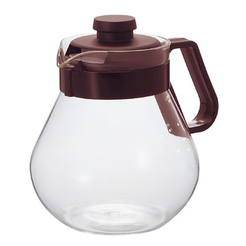 HARIO 好璃奧 球形大容量玻璃壺 160 x 137 x 162mm  1L  透明 + 咖啡色  1組