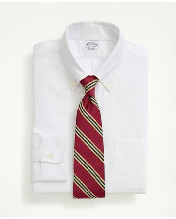 Brooks Brothers Men's American-Made Oxford Cloth Button-Down Dress Shirt | White | Size 16½ 32