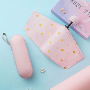 太陽傘 晴雨傘 遮陽傘 折疊傘 兩用傘 五折晴雨傘 太陽傘迷你超小防曬防紫外線女學生折疊兩用便攜遮陽傘