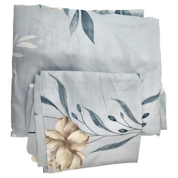 JUNYA 雙人 TENCEL天絲薄 53%萊賽爾纖維 台灣製造  床墊套 + 枕套組  床包(152 x 188cm) + 枕套(45 x 75cm)  蕭湘海棠