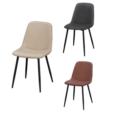 【MUNA 家居】奧力佛皮餐椅(共三色)灰色