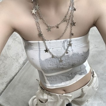 ♡ 𝑪𝒉𝒊𝒄 𝒖 ♡長款時尚朋克風百搭個性多用星星項鏈性感辣妹小衆腰帶腰鏈裝飾鏈