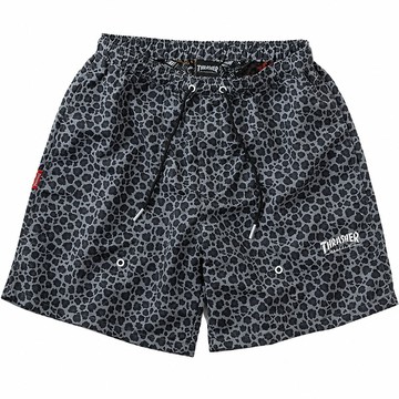 THRASHER 日本限定 017080-05 NYLON BAGGY SHORTS 水陸兩用 速乾 短褲 (黑豹紋)