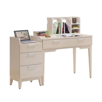 【唯熙傢俱】白辰鋼刷白4.6尺書桌