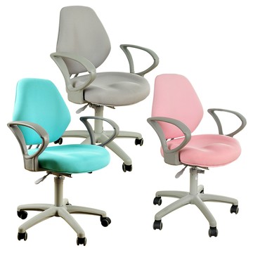 LOGIS~專利雙效氣桿辦公椅(米灰手) 電腦椅 三色 LD800 天藍@灰PU