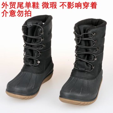 冬季雪地靴女鞋親子鞋防滑平底加絨保暖外貿冷雨天穿滑雪場旅游