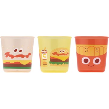 Skater BCUP1AG 抗菌漱口牙刷練習杯 3入組  漢堡  1組