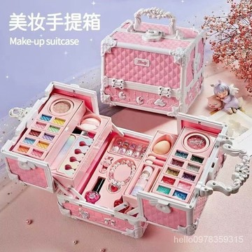 🔥台灣熱賣DIY🔥兒童化妝品套裝無毒女孩玩具生日禮物小公主彩妝盒畵化妝專用