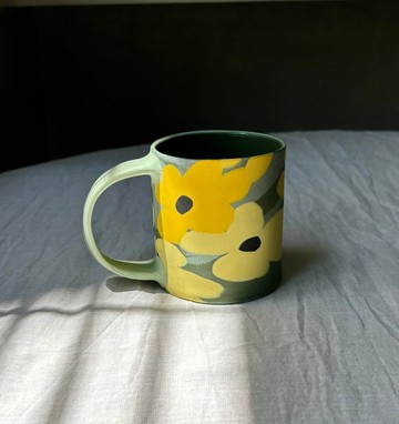 野花咖啡杯